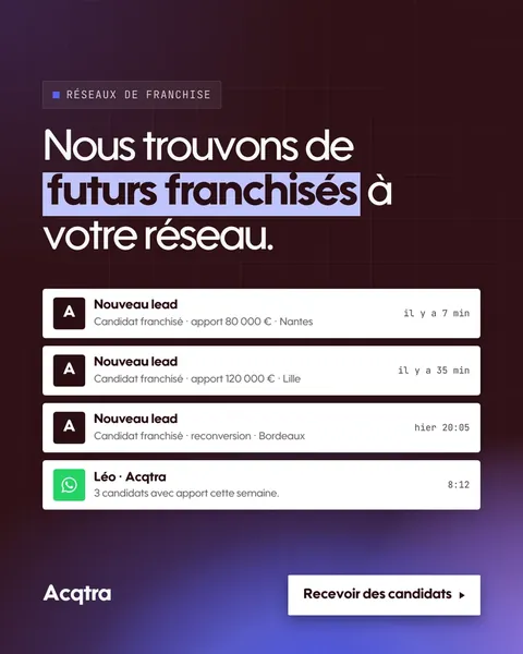 Publicité Acqtra en rotation, angle 3