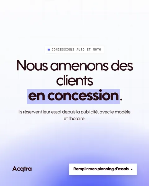 Publicité Acqtra en rotation, angle 1